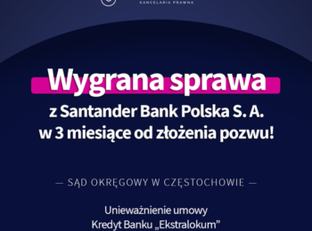 Ekspresowa wygrana z Santander Bank Polska S. A.